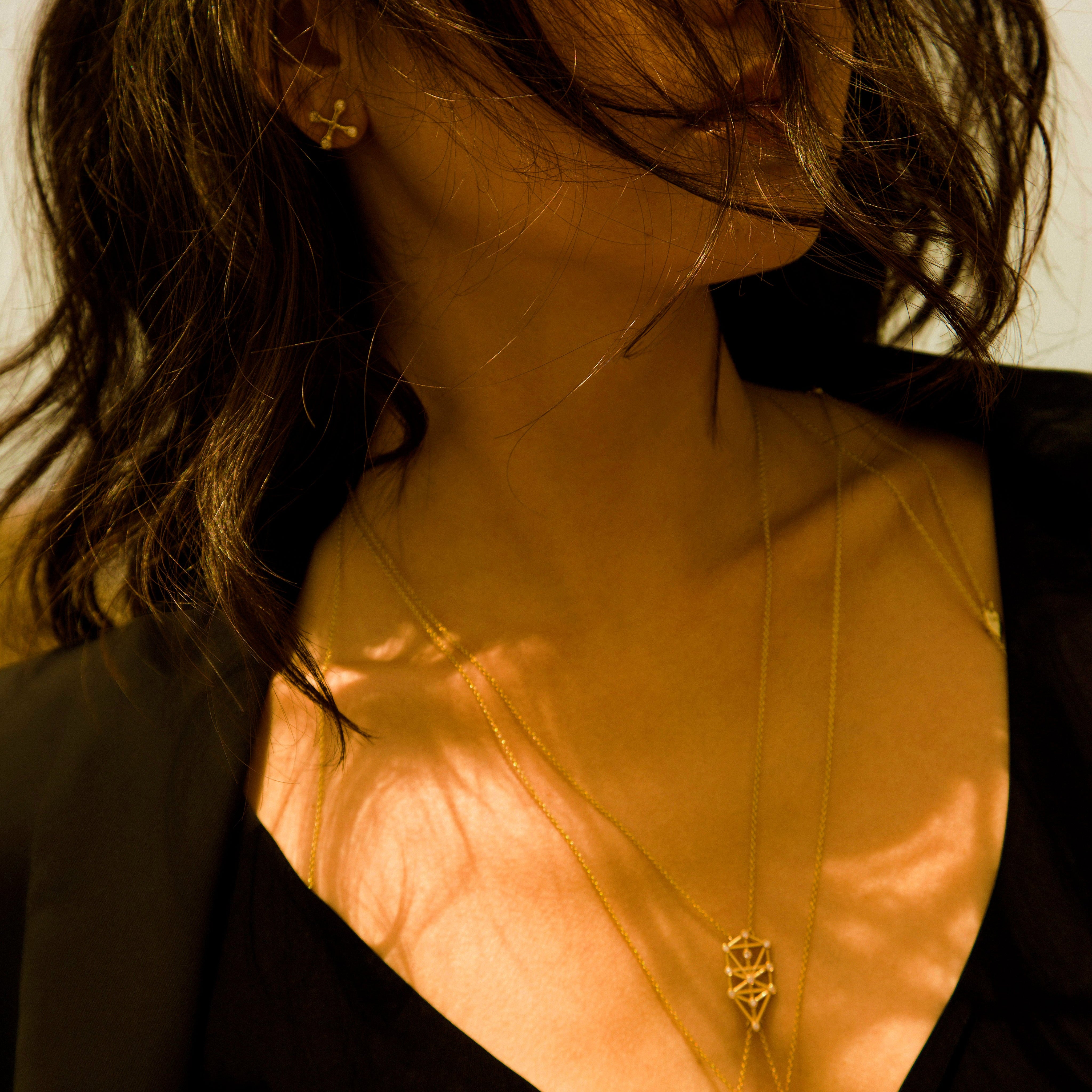Align Your Flow Large Diamond Earrings