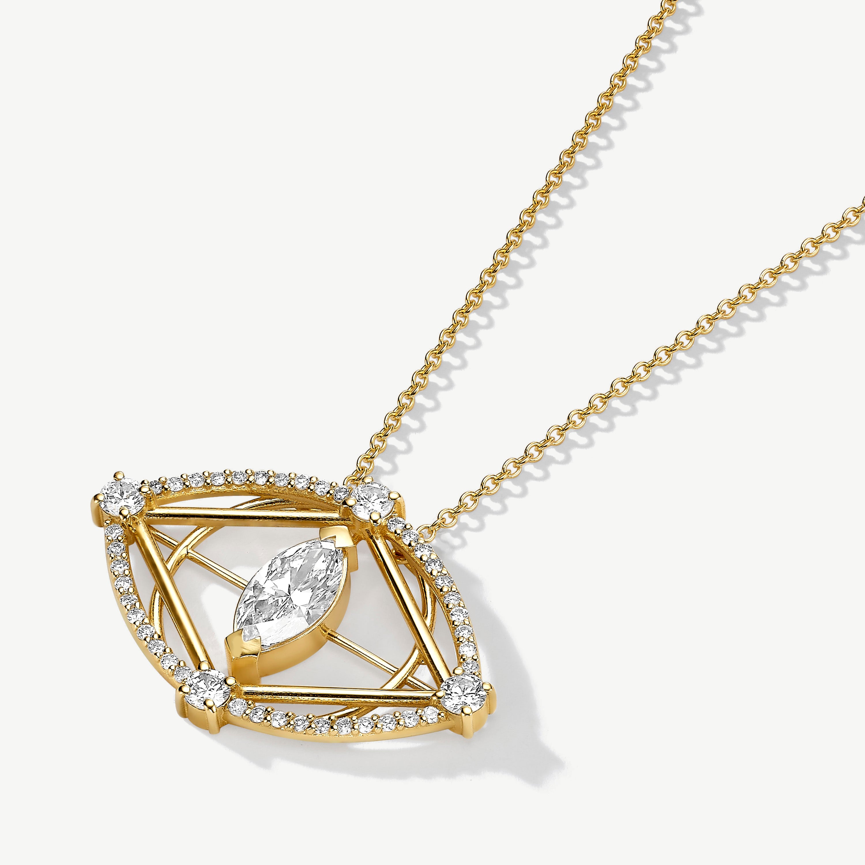 Pavé Your Way Diamond Eye Necklace