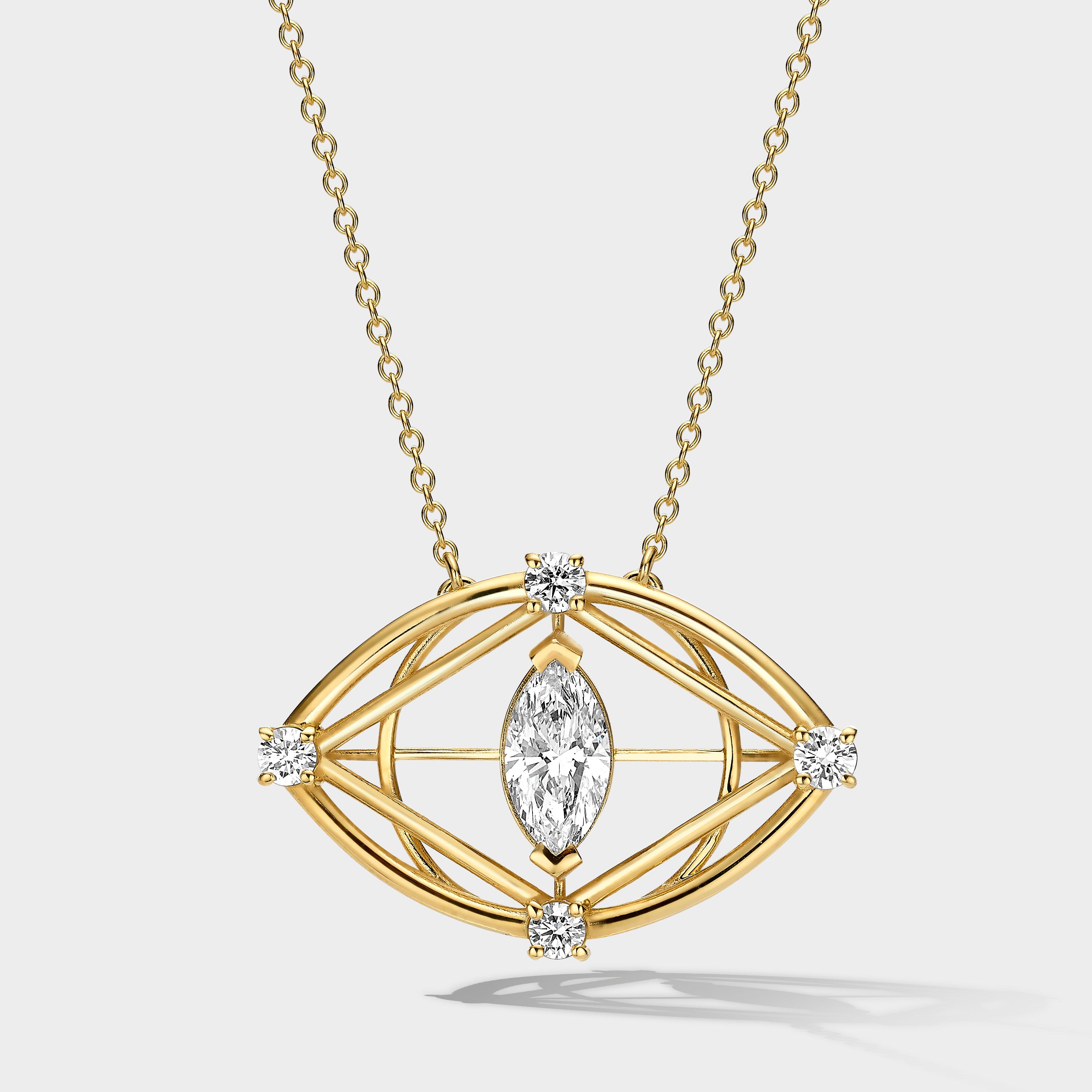 Step into Your Portal Diamond Eye Necklace