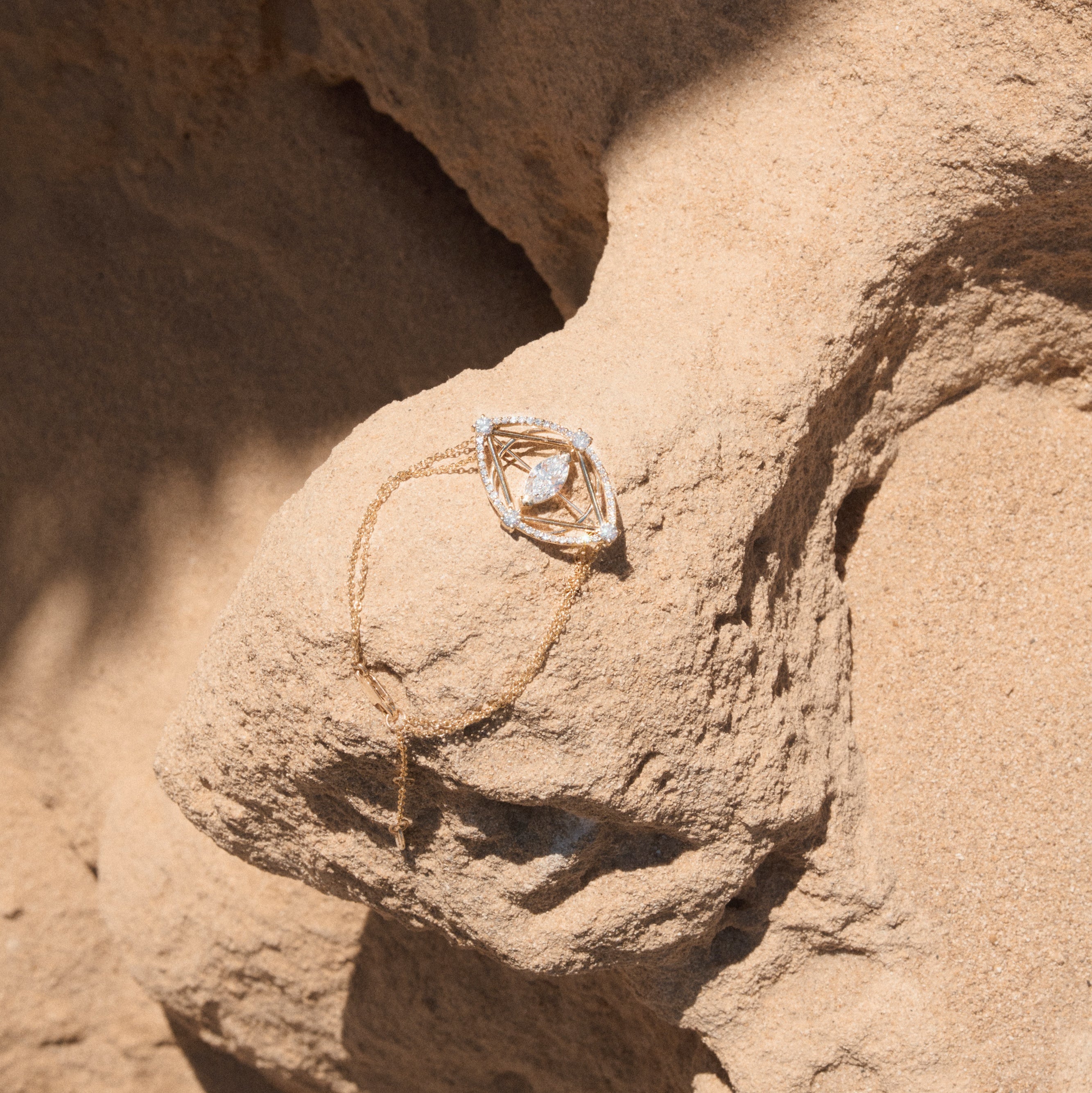 Pave Portal Diamond Eye Bracelet