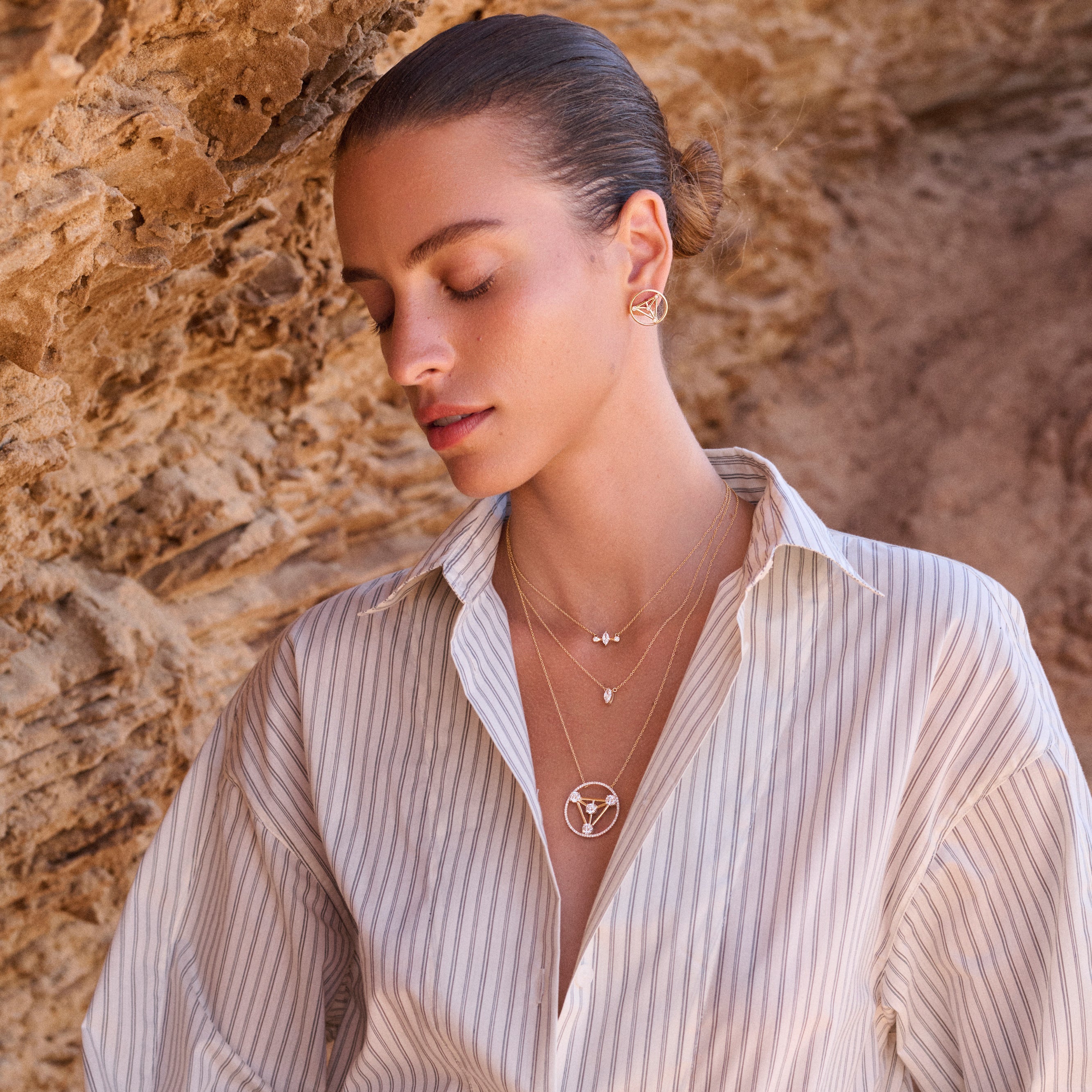 Cosmic Balance Diamond Necklace