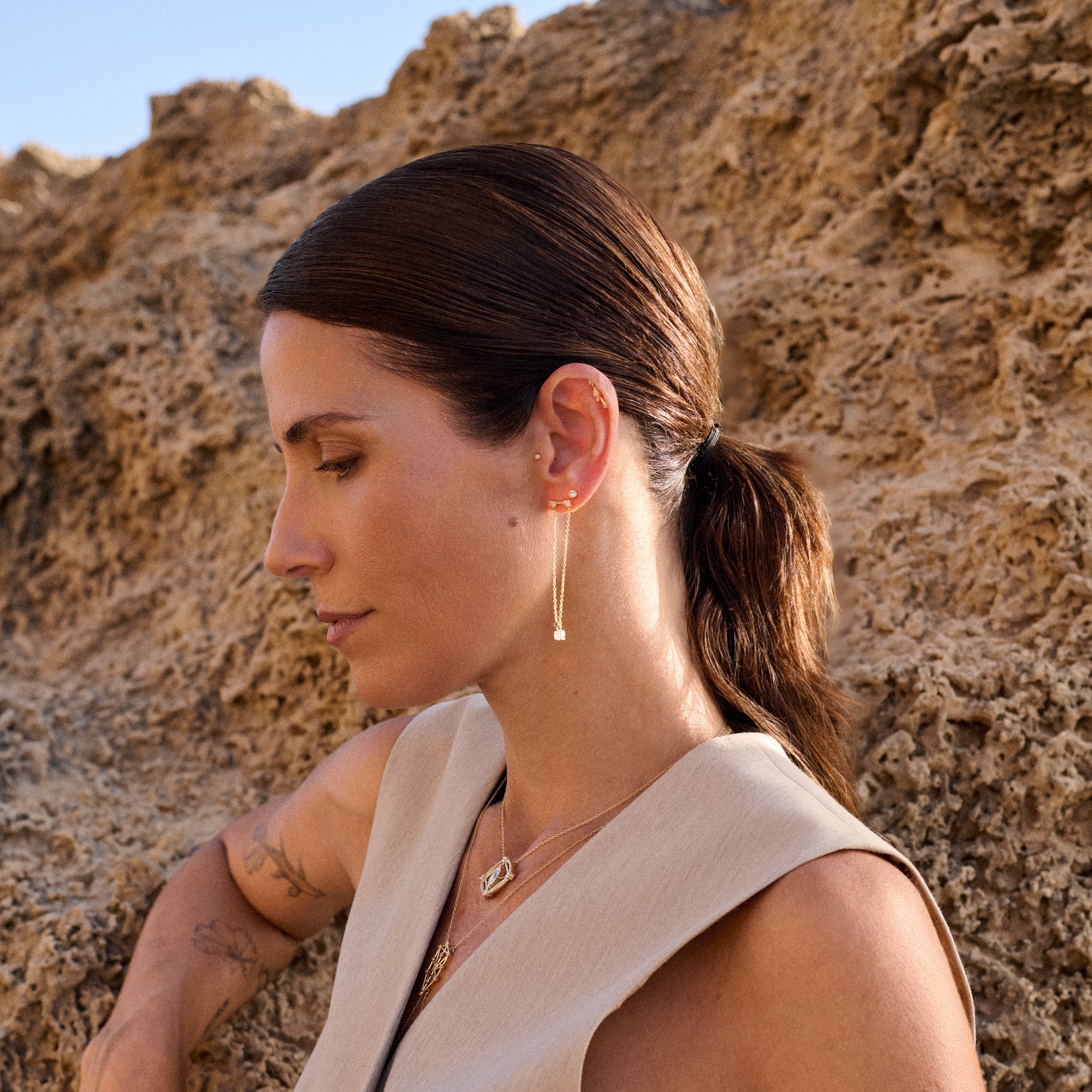 Goddess Superpower Diamond Drop Earrings