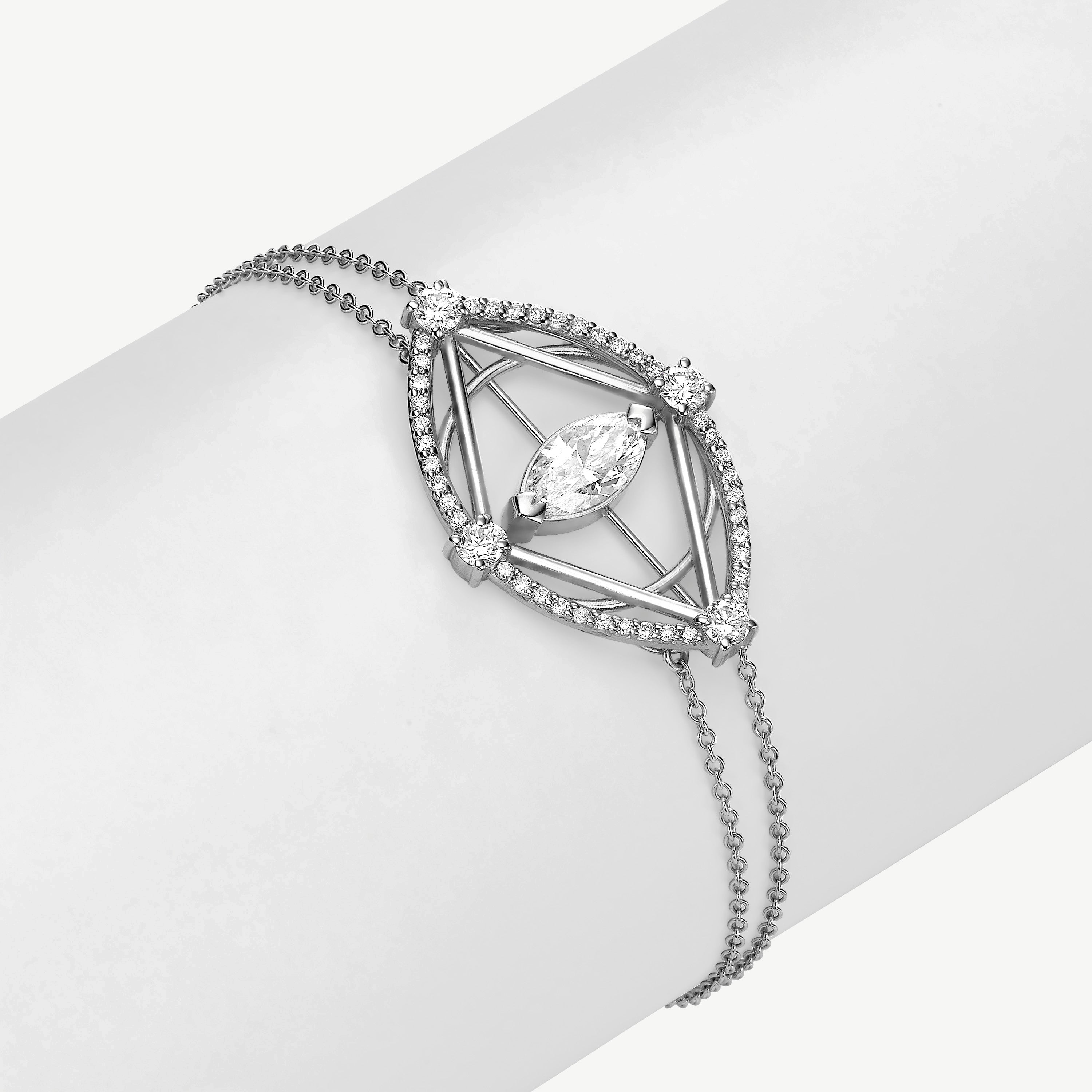 Pave Portal Diamond Eye Bracelet