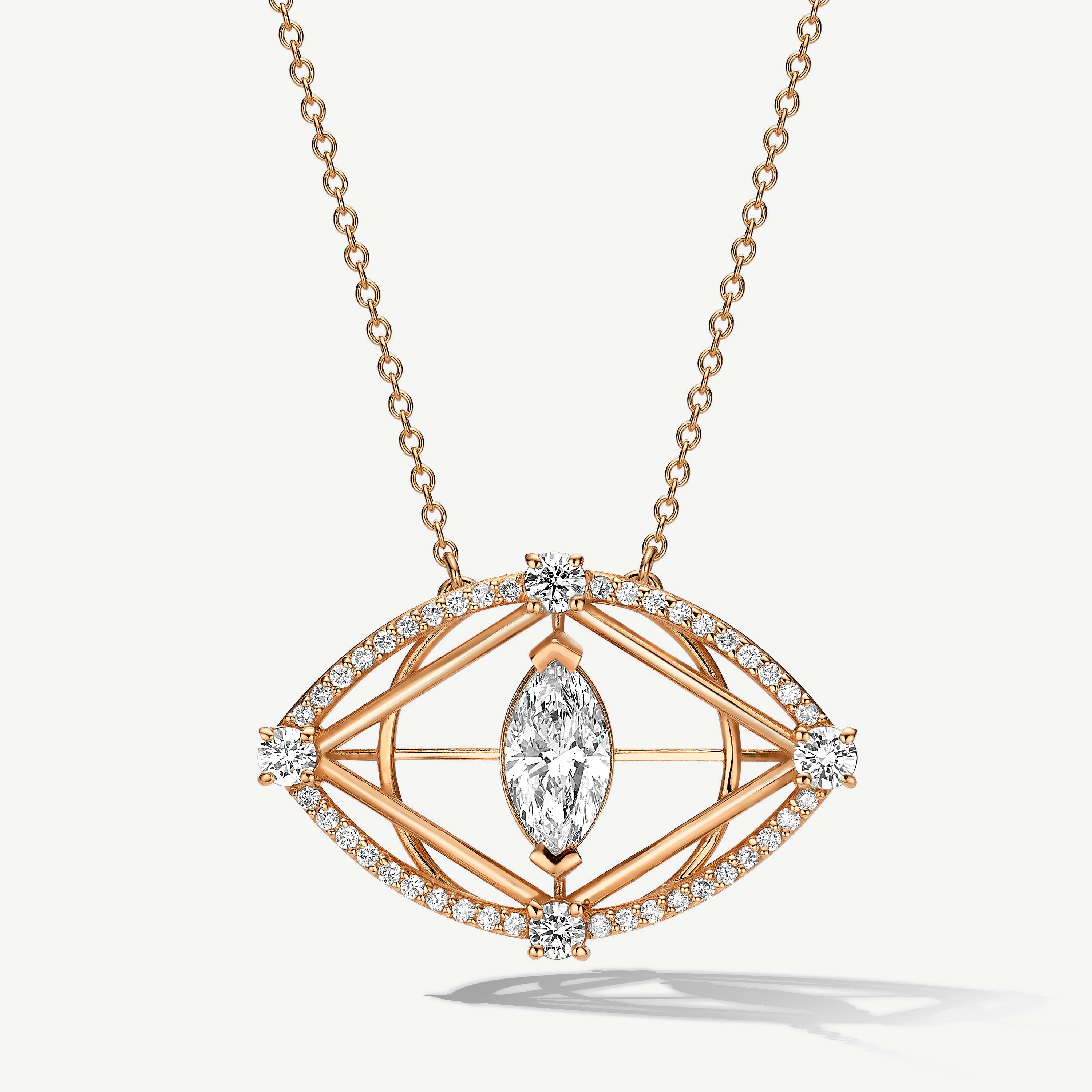 Pavé Your Way Diamond Eye Necklace