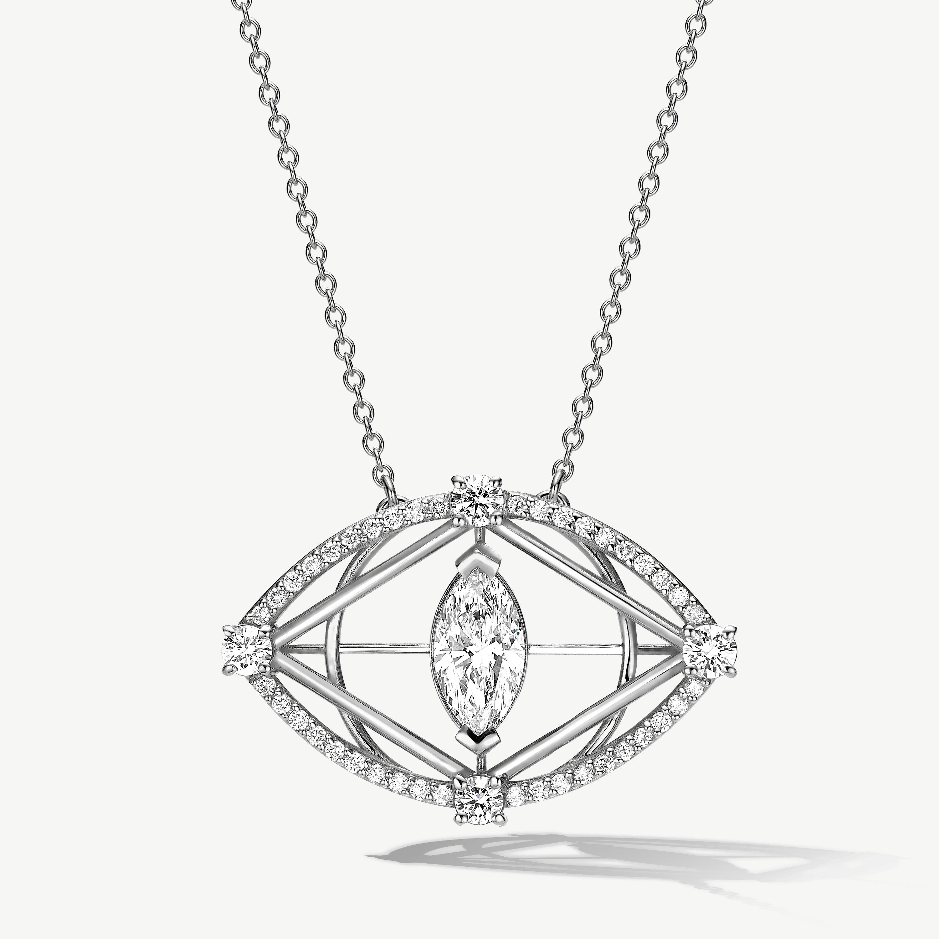 Pavé Your Way Diamond Eye Necklace