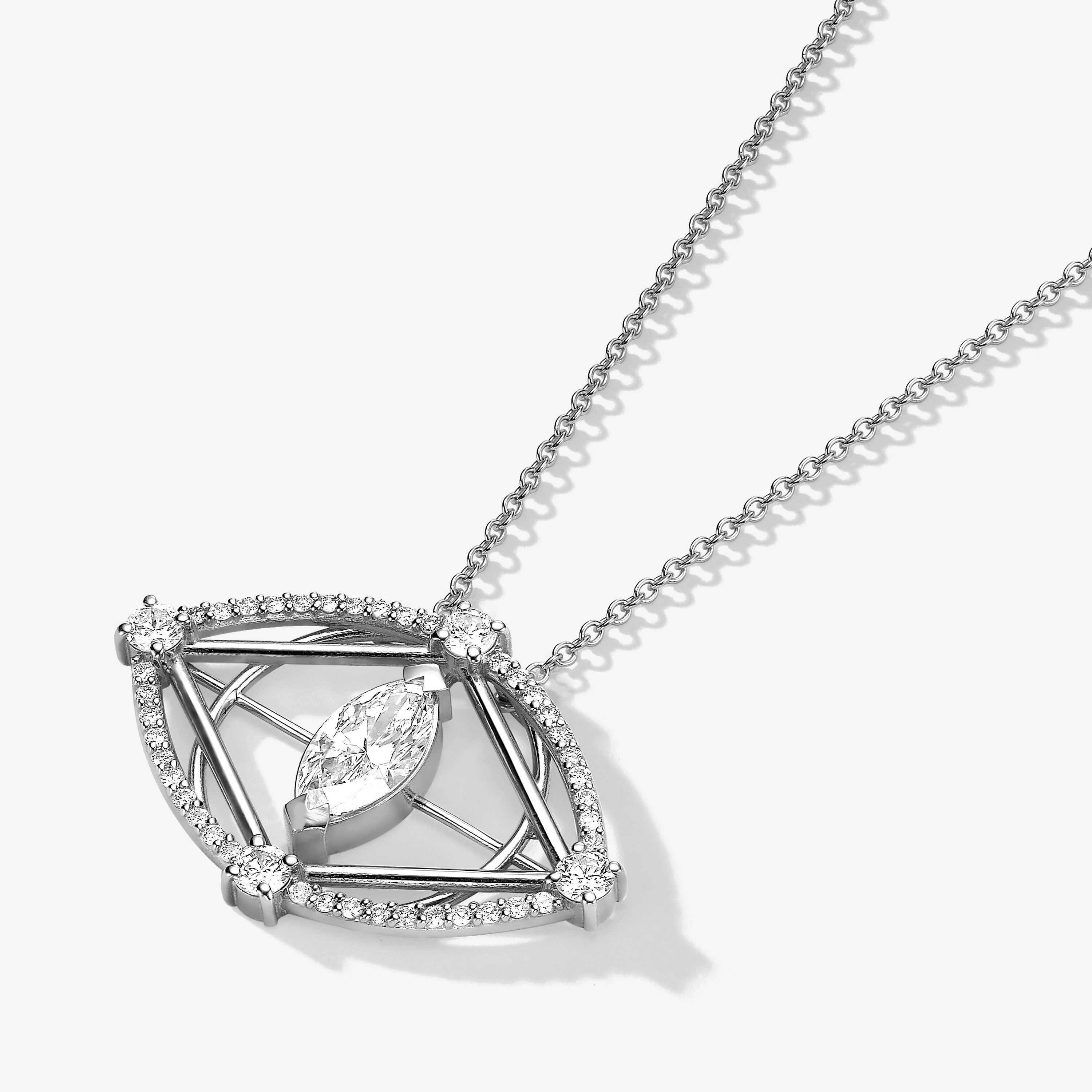 Pavé Your Way Diamond Eye Necklace