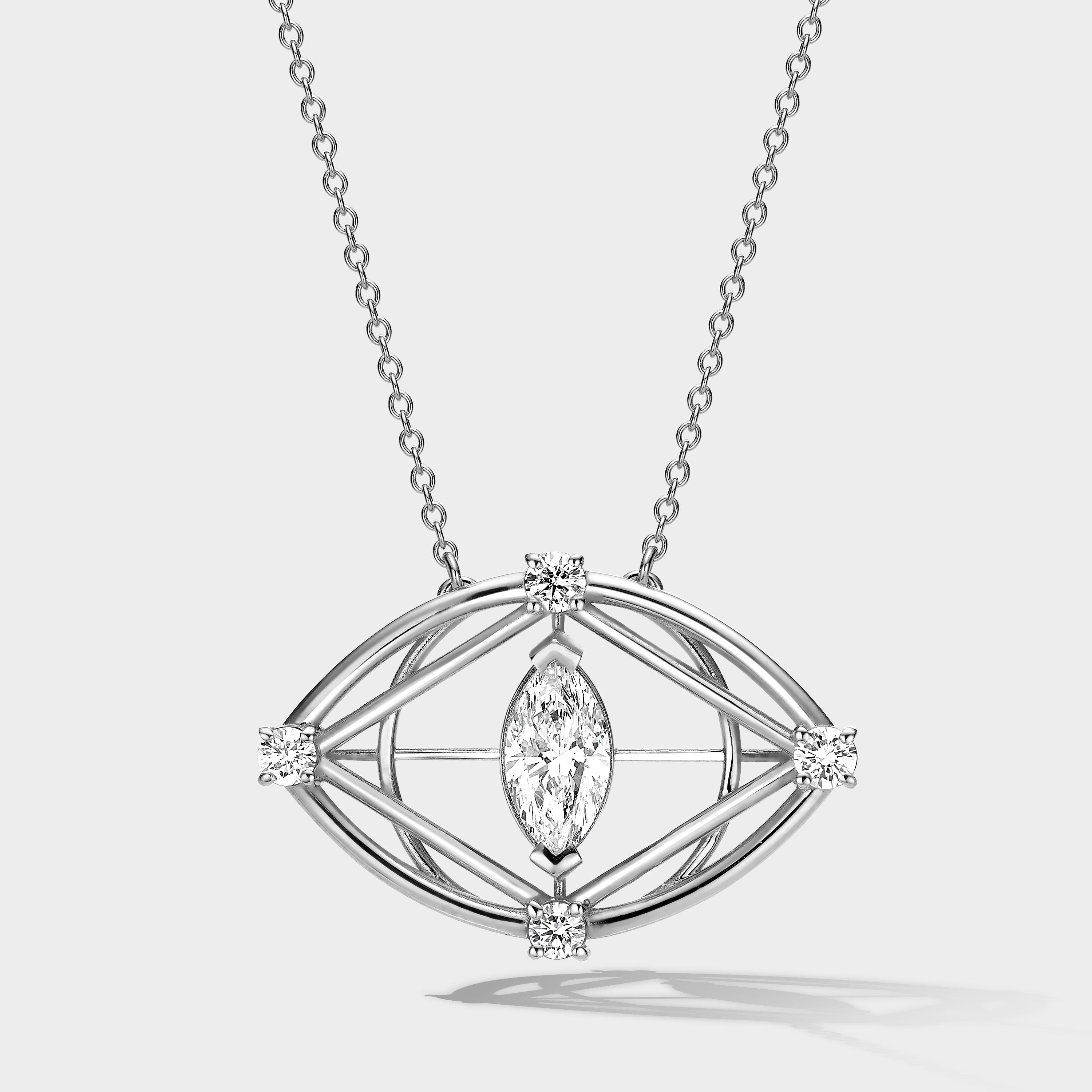 Step into Your Portal Diamond Eye Necklace