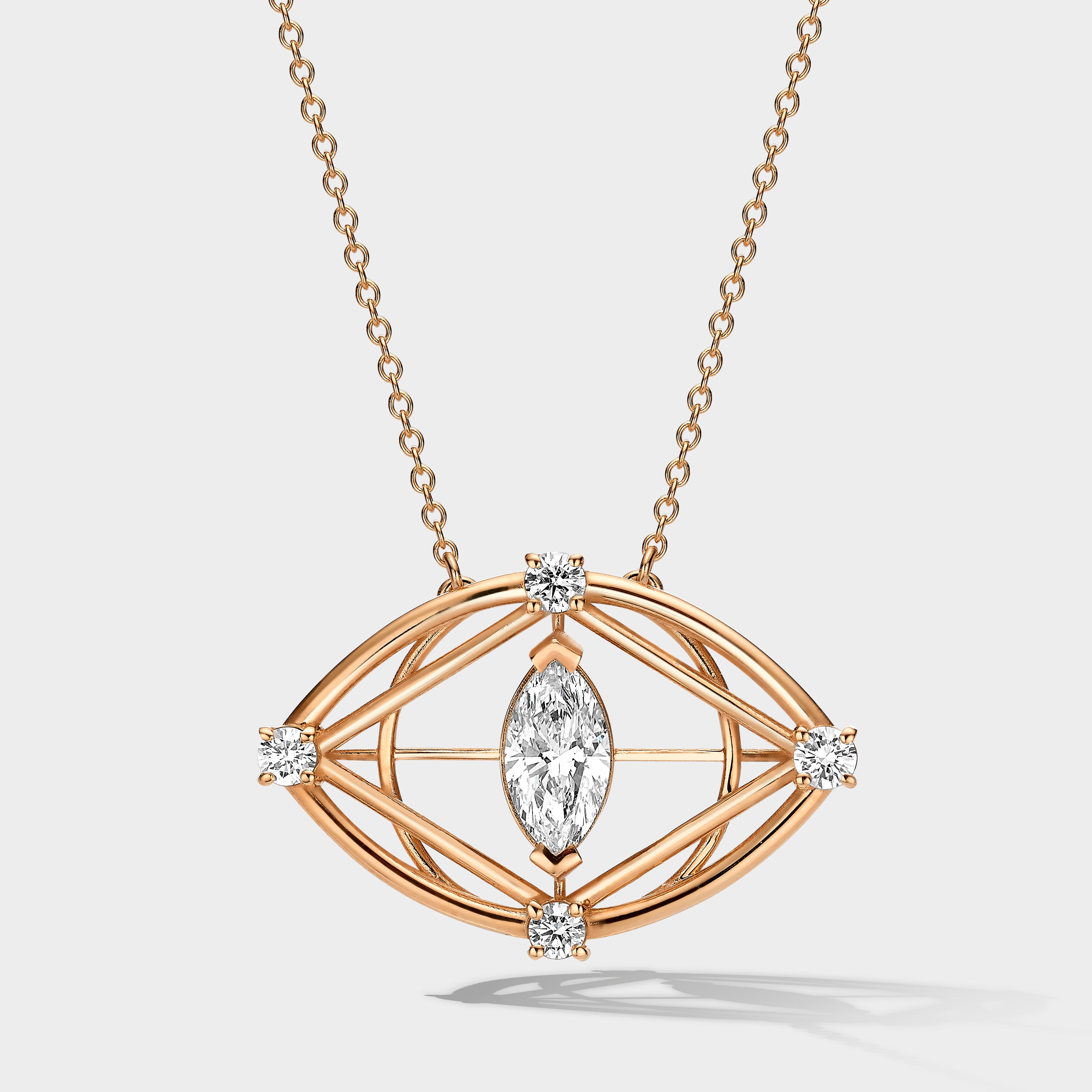 Step into Your Portal Diamond Eye Necklace
