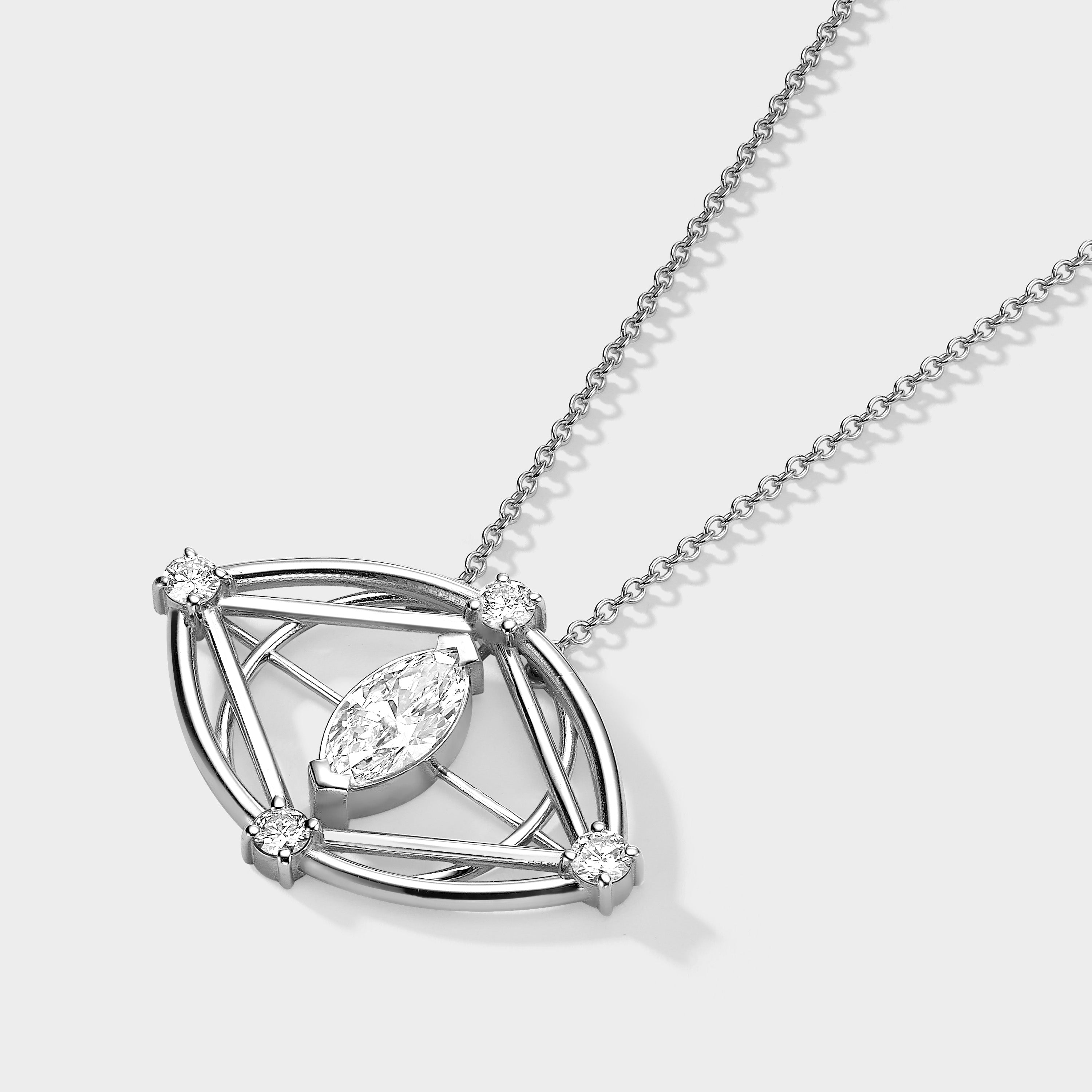 Step into Your Portal Diamond Eye Necklace