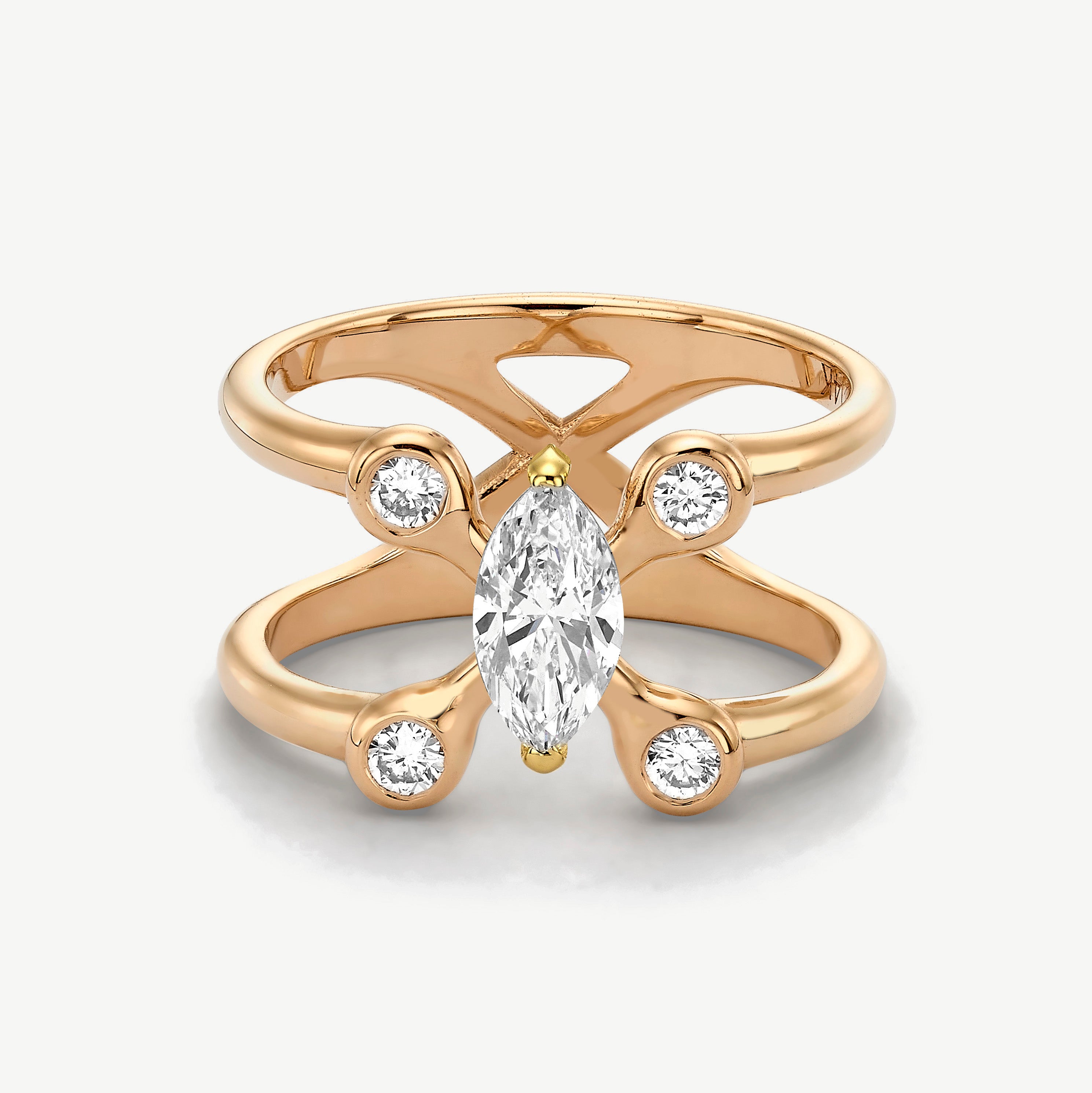 Cosmic Transformer Diamond Pinky Ring
