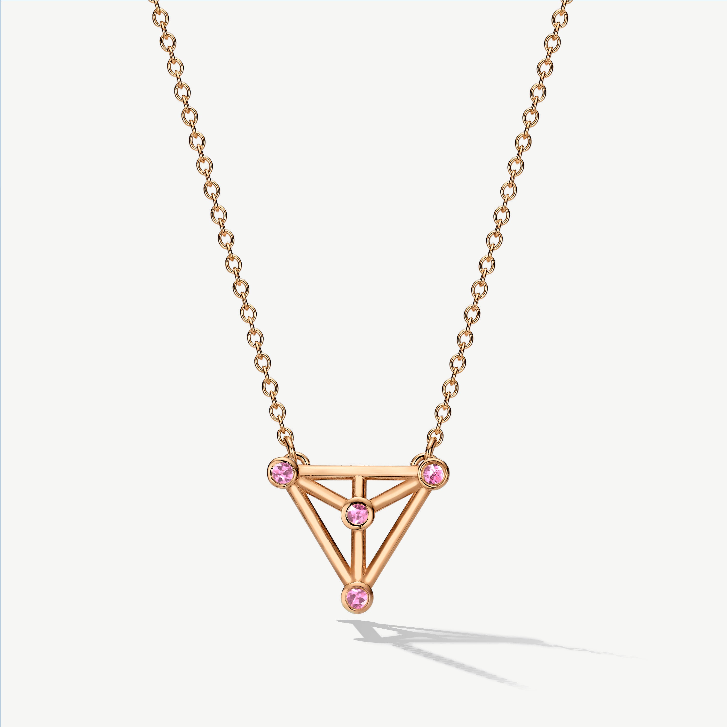 Freedom Between The Lines Pink Sapphire Necklace