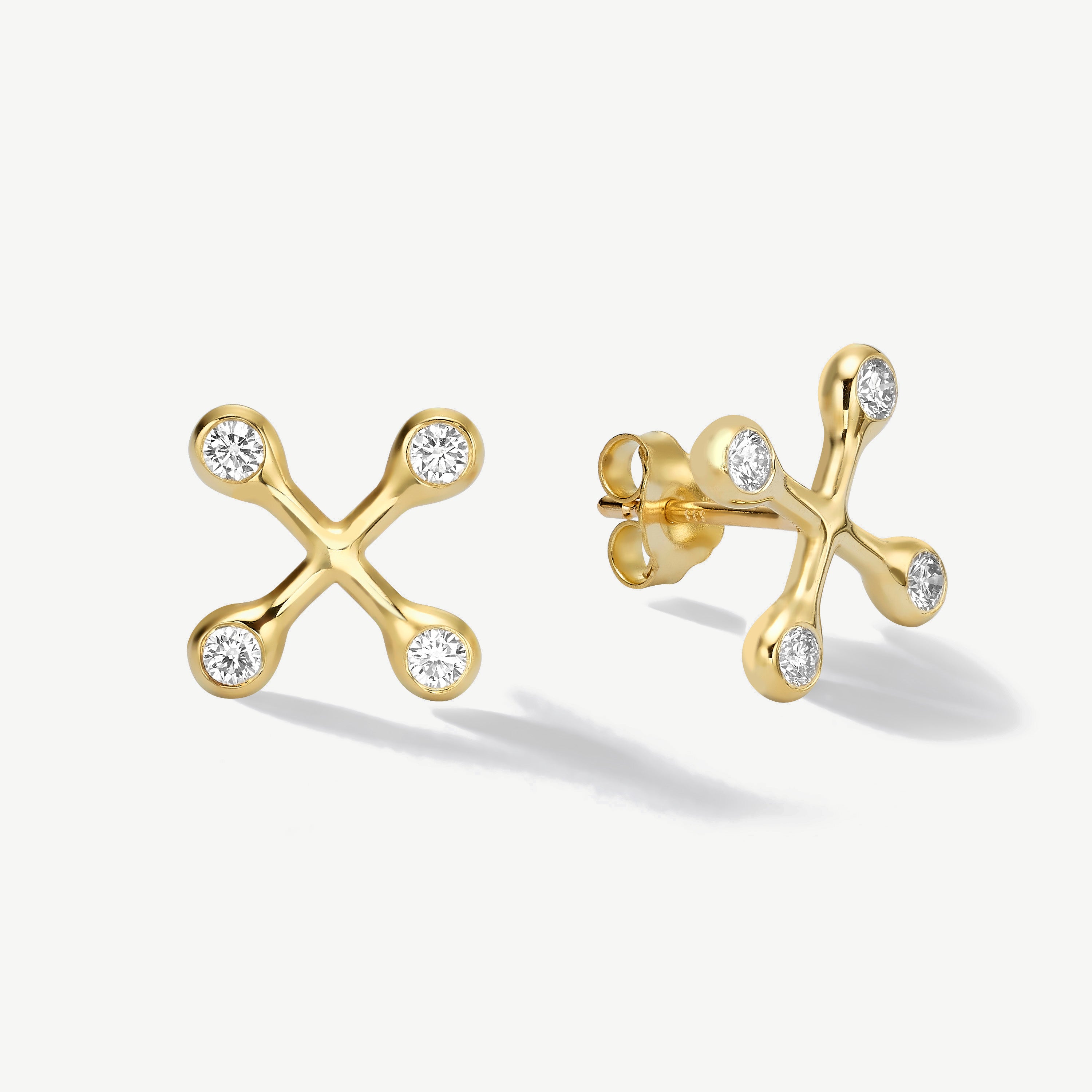 Align Your Flow Small Diamond Earrings
