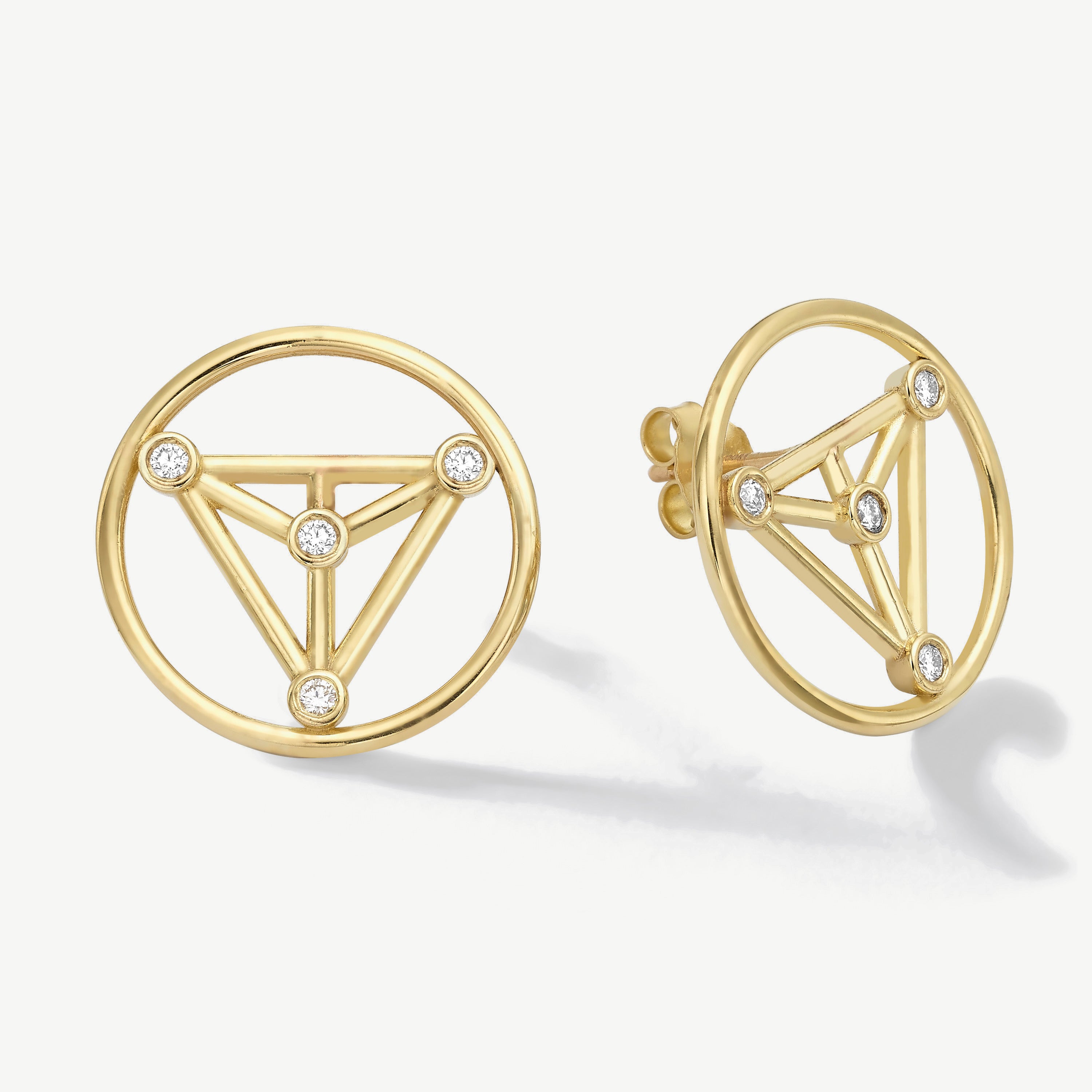 Circle of Protection Diamond Studs