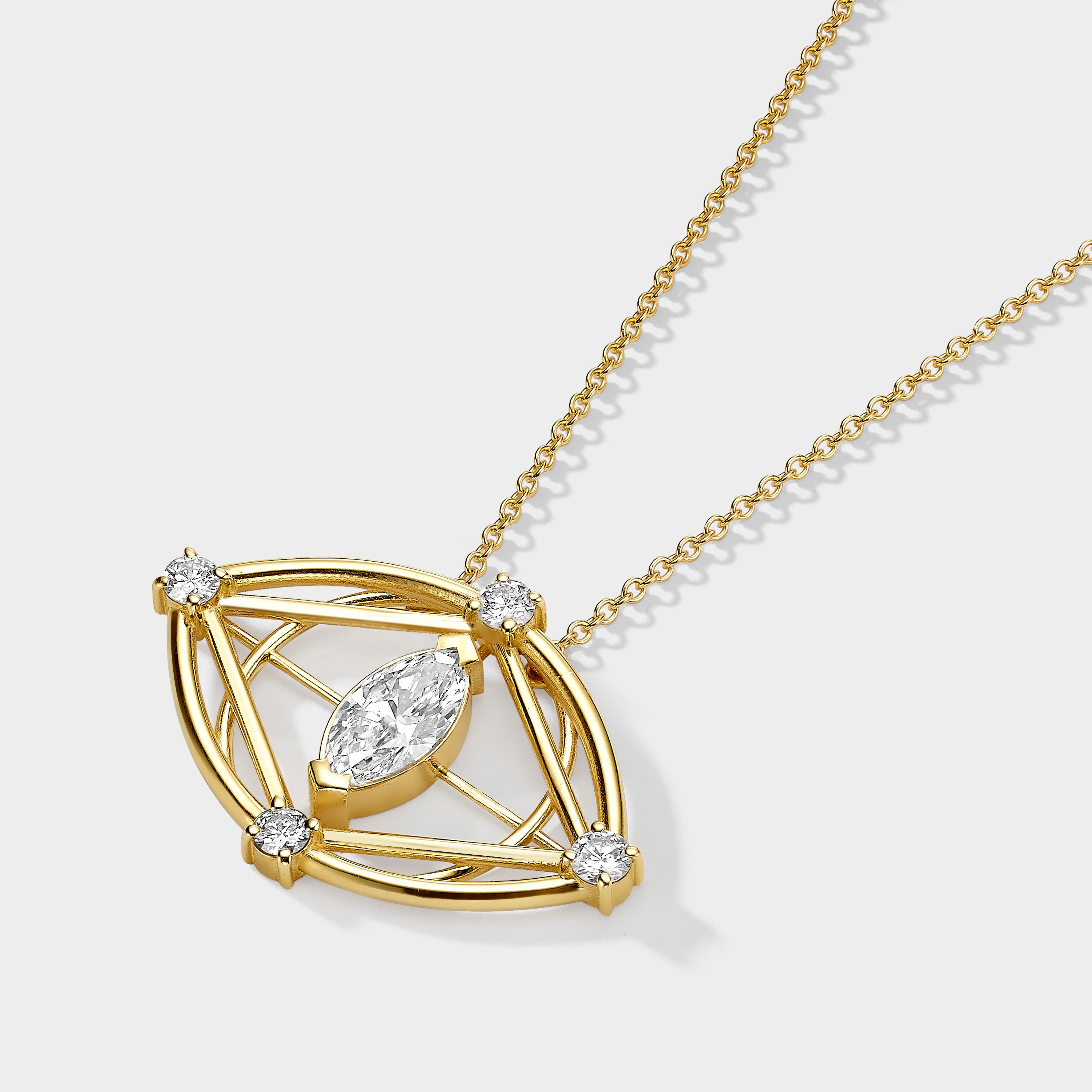 Step into Your Portal Diamond Eye Necklace