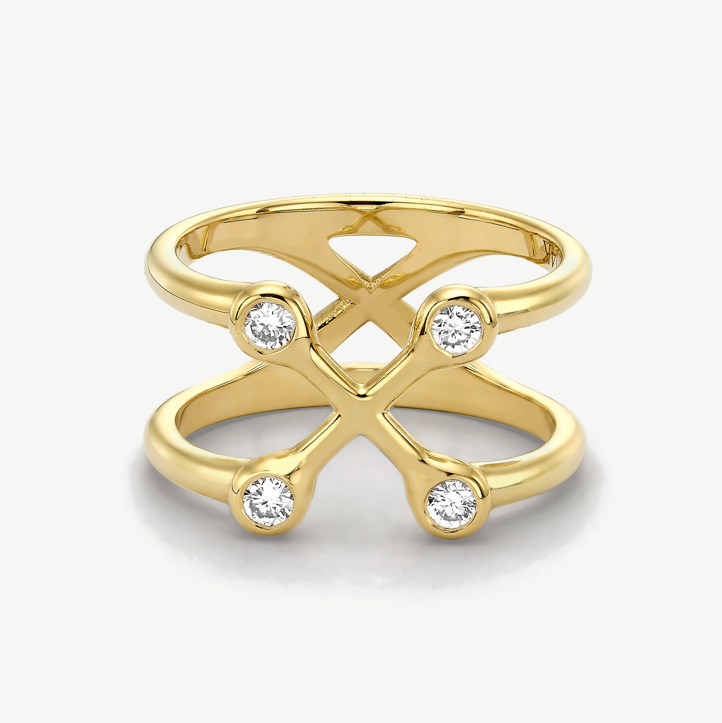 Sacred Balance Diamond Pinky Ring
