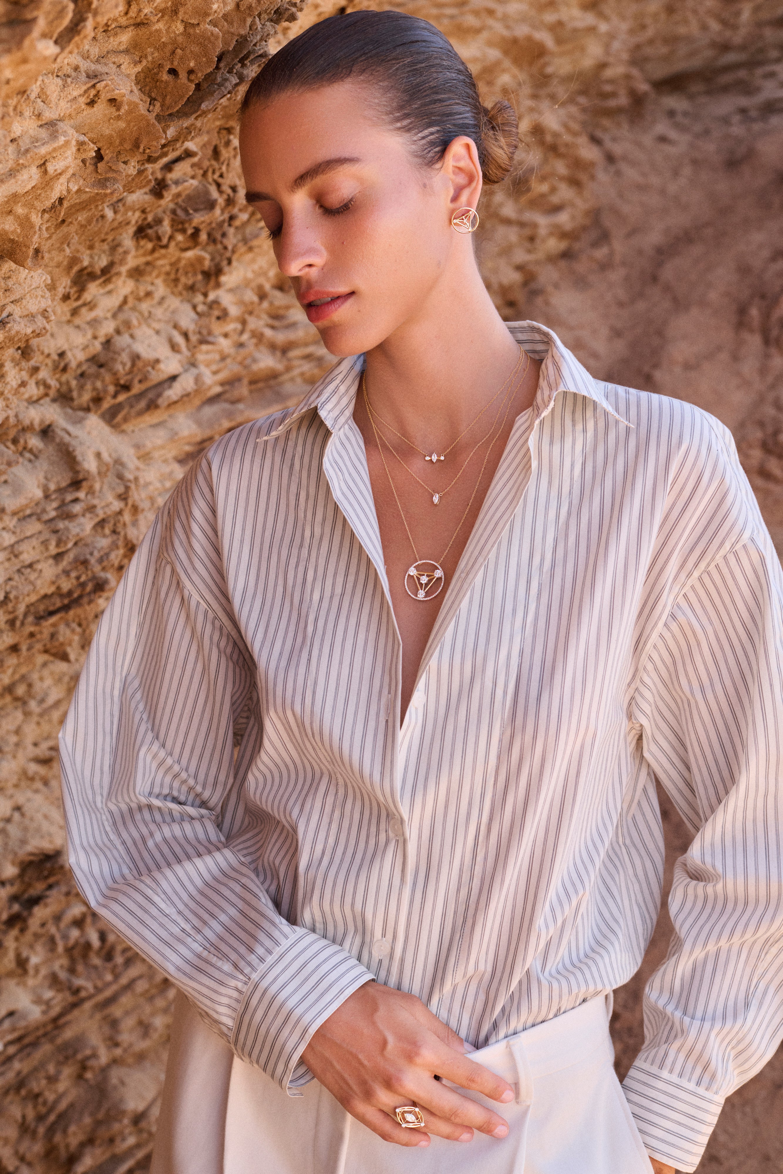 Cosmic Balance Diamond Necklace