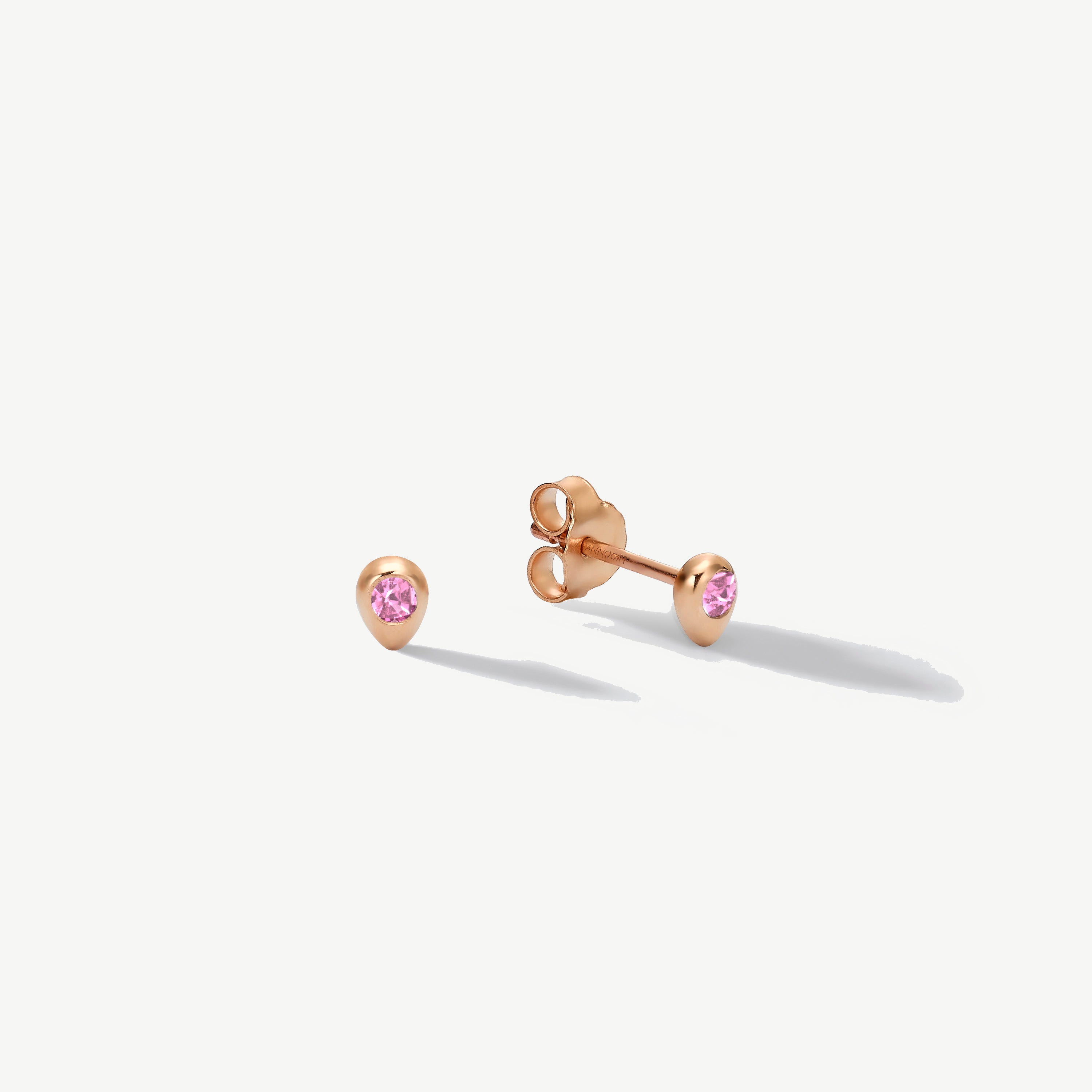 Let Your Waters Flow Teardrop Pink Sapphire Studs