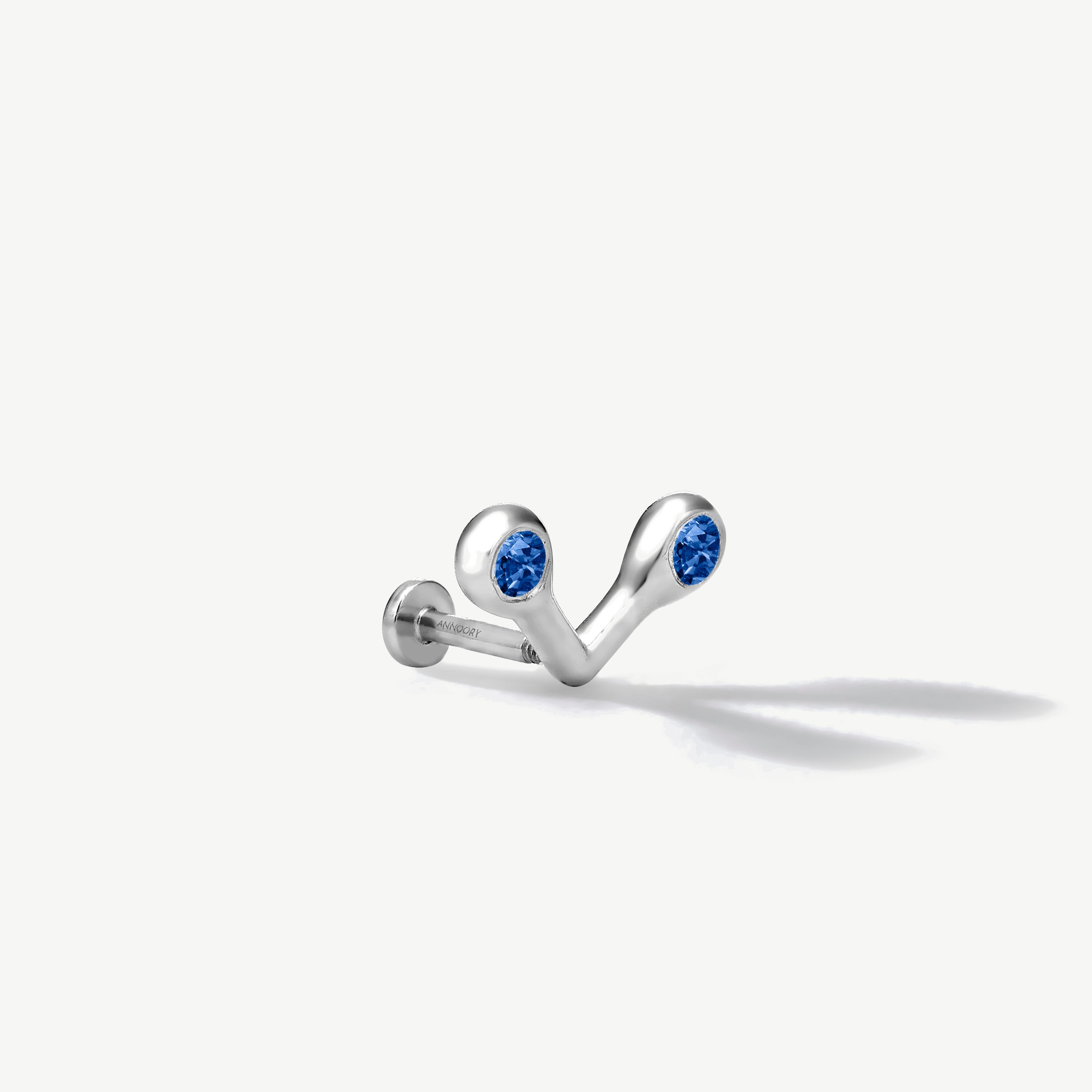 Half The Story Blue Sapphire Helix