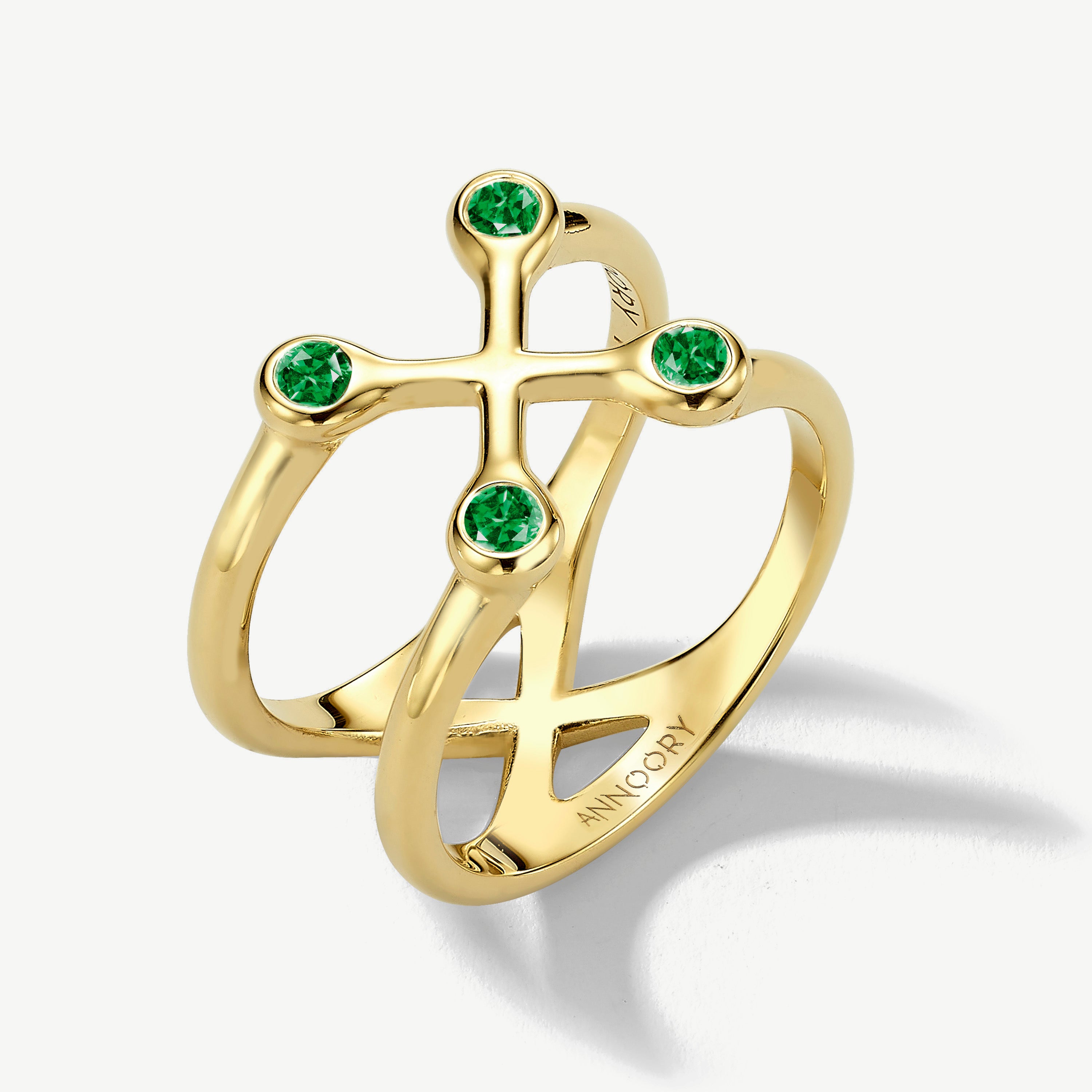 Sacred Balance Emerald Pinky Ring